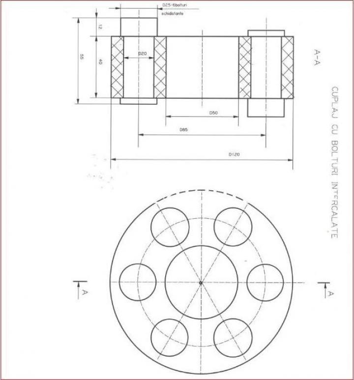 Alezaj Rulment Cuplaj electropalan pod rulant 5TF, 50x120x40 mm, alezaj bolt diametrul ...